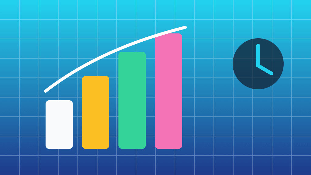 Illustration of render times dropping on a chart
