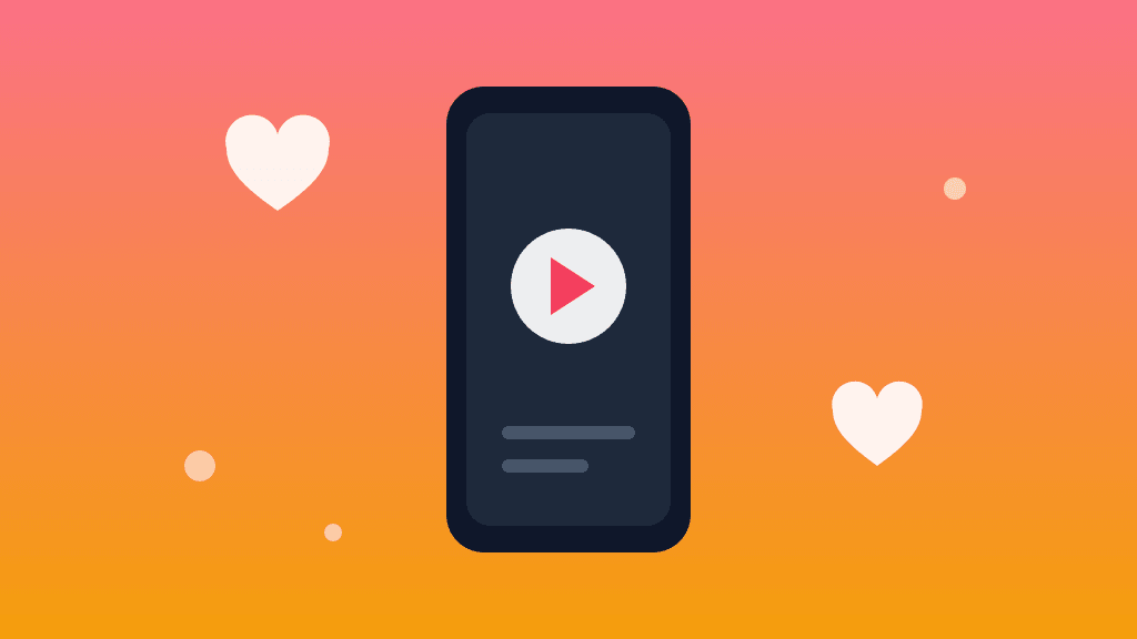 Illustration of a short vertical video on a phone