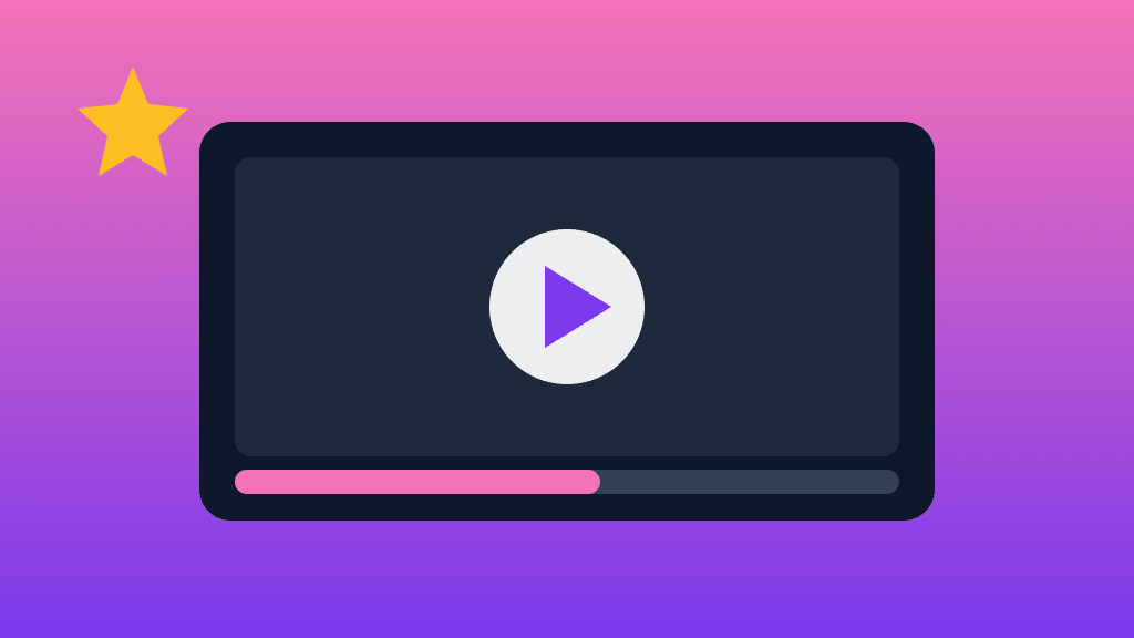 Illustration of a showreel playing on screen