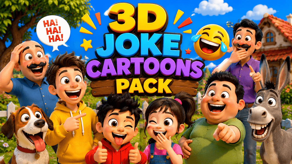 Laughing cartoon face with a HA HA speech bubble